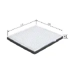 Filter, vazduh unutrašnjeg prostora BOSCH 1 987 435 013 IC-D8E6F5