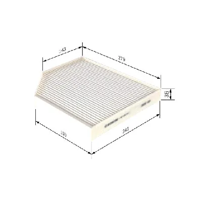 Filter, vazduh unutrašnjeg prostora BOSCH 1 987 435 016 IC-DD6AE3