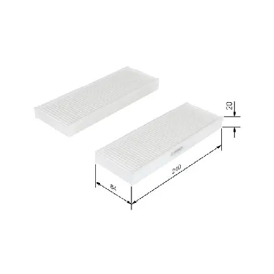 Filter, vazduh unutrašnjeg prostora BOSCH 1 987 435 033 IC-E23826