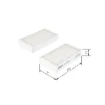 Filter, vazduh unutrašnjeg prostora BOSCH 1 987 435 055 IC-DE3D08