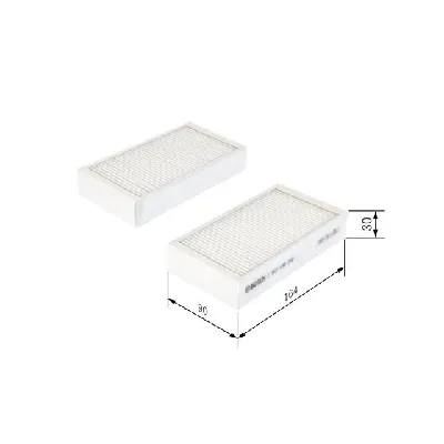Filter, vazduh unutrašnjeg prostora BOSCH 1 987 435 055 IC-DE3D08