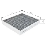 Filter, vazduh unutrašnjeg prostora BOSCH 1 987 435 502 IC-DAD03E