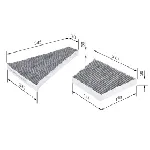 Filter, vazduh unutrašnjeg prostora BOSCH 1 987 435 506 IC-D83852