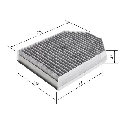 Filter, vazduh unutrašnjeg prostora BOSCH 1 987 435 509 IC-D76F9D