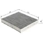 Filter, vazduh unutrašnjeg prostora BOSCH 1 987 435 511 IC-D6A5AB