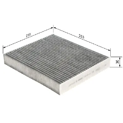 Filter, vazduh unutrašnjeg prostora BOSCH 1 987 435 511 IC-D6A5AB