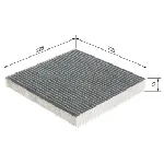 Filter, vazduh unutrašnjeg prostora BOSCH 1 987 435 518 IC-D8033A