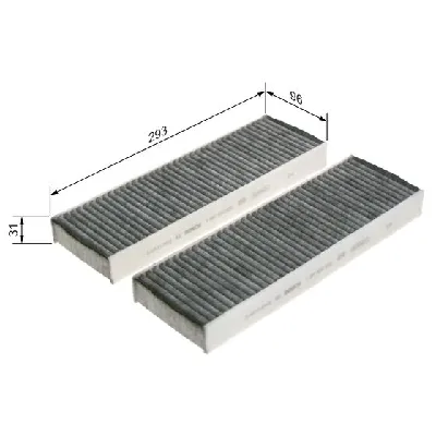 Filter, vazduh unutrašnjeg prostora BOSCH 1 987 435 522 IC-D4A9C1