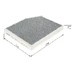 Filter, vazduh unutrašnjeg prostora BOSCH 1 987 435 524 IC-D80336