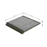 Filter, vazduh unutrašnjeg prostora BOSCH 1 987 435 533 IC-E2CD4B