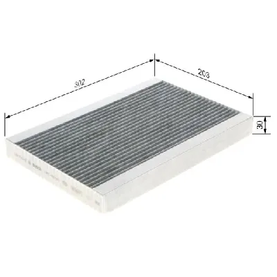 Filter, vazduh unutrašnjeg prostora BOSCH 1 987 435 543 IC-E35DF3