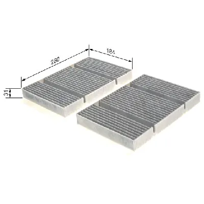 Filter, vazduh unutrašnjeg prostora BOSCH 1 987 435 546 IC-DD6AE7