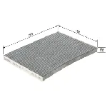 Filter, vazduh unutrašnjeg prostora BOSCH 1 987 435 554 IC-E3BC3C