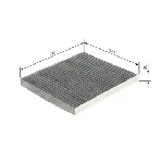 Filter, vazduh unutrašnjeg prostora BOSCH 1 987 435 558 IC-F4DDEF