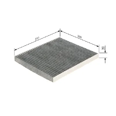 Filter, vazduh unutrašnjeg prostora BOSCH 1 987 435 558 IC-F4DDEF