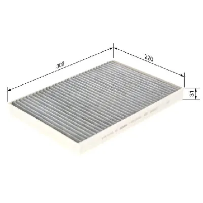 Filter, vazduh unutrašnjeg prostora BOSCH 1 987 435 560 IC-E531D2