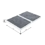 Filter, vazduh unutrašnjeg prostora BOSCH 1 987 435 578 IC-F7FC25