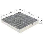 Filter, vazduh unutrašnjeg prostora BOSCH 1 987 435 609 IC-G0SG8L