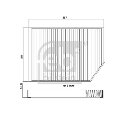 Filter, vazduh unutrašnjeg prostora FEBI FE174437 IC-G0S9HZ
