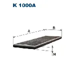 Filter, vazduh unutrašnjeg prostora FILTRON K 1000A IC-538149