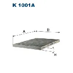 Filter, vazduh unutrašnjeg prostora FILTRON K 1001A IC-538151