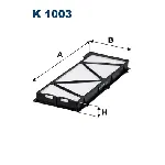 Filter, vazduh unutrašnjeg prostora FILTRON K 1003 IC-219844