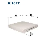Filter, vazduh unutrašnjeg prostora FILTRON K 1017 IC-538388
