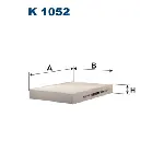 Filter, vazduh unutrašnjeg prostora FILTRON K 1052 IC-538319