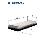 Filter, vazduh unutrašnjeg prostora FILTRON K 1053-2X IC-538041