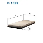 Filter, vazduh unutrašnjeg prostora FILTRON K 1092 IC-AABD31
