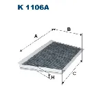 Filter, vazduh unutrašnjeg prostora FILTRON K 1106A IC-A363A8