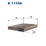 Filter, vazduh unutrašnjeg prostora FILTRON K 1110A IC-A0267E