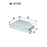 Filter, vazduh unutrašnjeg prostora FILTRON K 1111 IC-A088C7