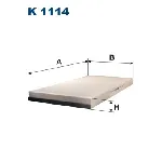 Filter, vazduh unutrašnjeg prostora FILTRON K 1114 IC-9DFCED