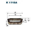 Filter, vazduh unutrašnjeg prostora FILTRON K 1118A IC-A09514