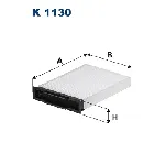 Filter, vazduh unutrašnjeg prostora FILTRON K 1130 IC-A086B6