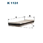 Filter, vazduh unutrašnjeg prostora FILTRON K 1131 IC-A0891D