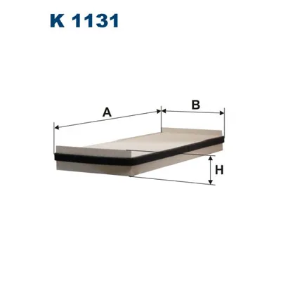Filter, vazduh unutrašnjeg prostora FILTRON K 1131 IC-A0891D