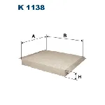 Filter, vazduh unutrašnjeg prostora FILTRON K 1138 IC-A08922