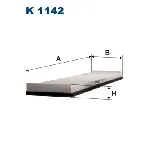 Filter, vazduh unutrašnjeg prostora FILTRON K 1142 IC-A363D2