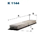 Filter, vazduh unutrašnjeg prostora FILTRON K 1144 IC-A363D3