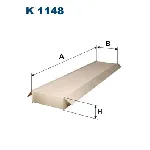 Filter, vazduh unutrašnjeg prostora FILTRON K 1148 IC-A3543B