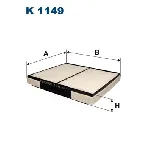 Filter, vazduh unutrašnjeg prostora FILTRON K 1149 IC-A681E3