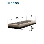 Filter, vazduh unutrašnjeg prostora FILTRON K 1153 IC-A43421