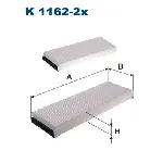 Filter, vazduh unutrašnjeg prostora FILTRON K 1162-2X IC-A36344