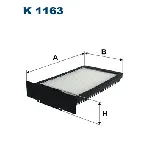 Filter, vazduh unutrašnjeg prostora FILTRON K 1163 IC-A69E15