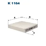 Filter, vazduh unutrašnjeg prostora FILTRON K 1164 IC-A7224D
