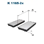 Filter, vazduh unutrašnjeg prostora FILTRON K 1165-2X IC-A363AD