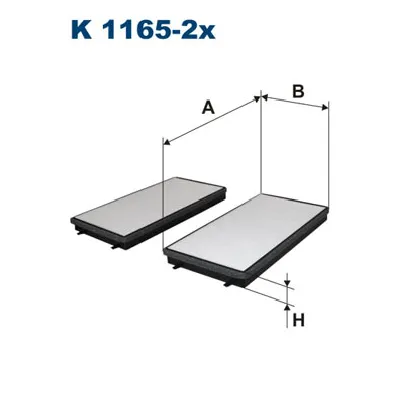Filter, vazduh unutrašnjeg prostora FILTRON K 1165-2X IC-A363AD