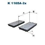 Filter, vazduh unutrašnjeg prostora FILTRON K 1165A-2X IC-AABFC0